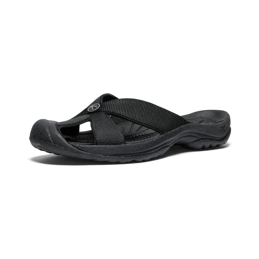 Bali Closed Toed Slide in Black/Steel Grey