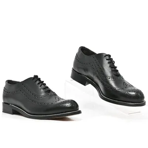 Barker Elliot Leather Brogue Black Shoe