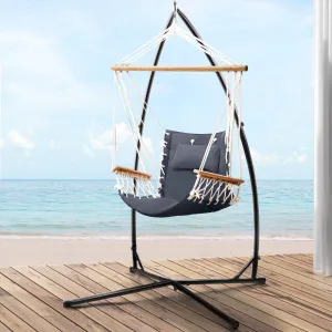 Durable Outdoor Hammock Chair with Steel Stand - Gardeon