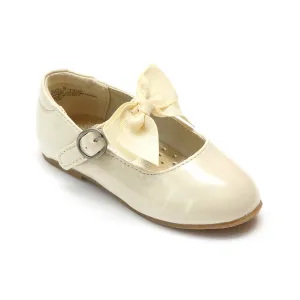 L'Amour Girls Grosgrain Bow Flat