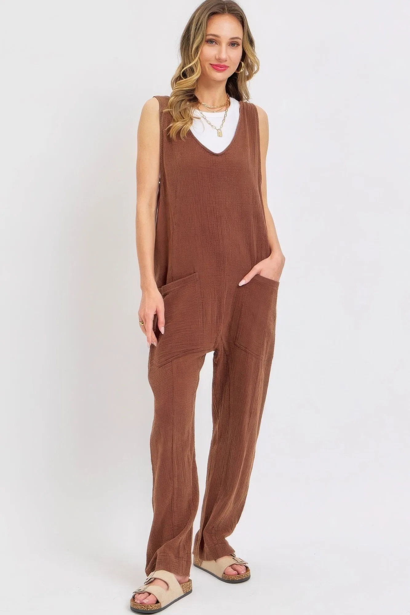 Mineral Washed Summer Jumpsuit