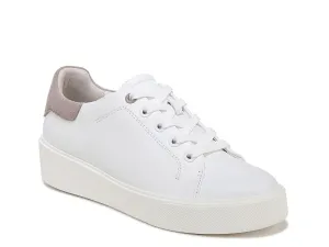 Morrison 2.0 Naturalizer Platform Sneaker in White/Taupe Leather