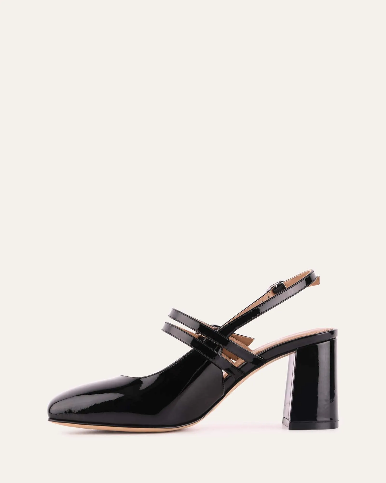 NATASHA MID HEELS BLACK PATENT