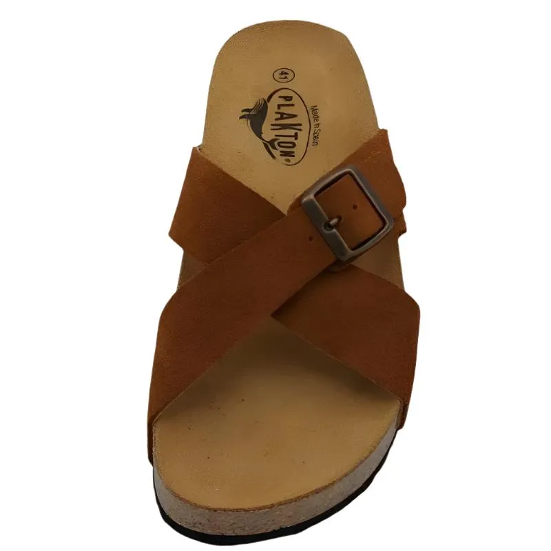 Plakton CP Baker Leather Women's Sandal - Brown