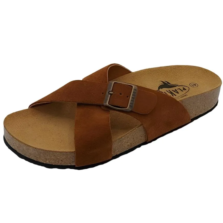 Plakton CP Baker Leather Women's Sandal - Brown