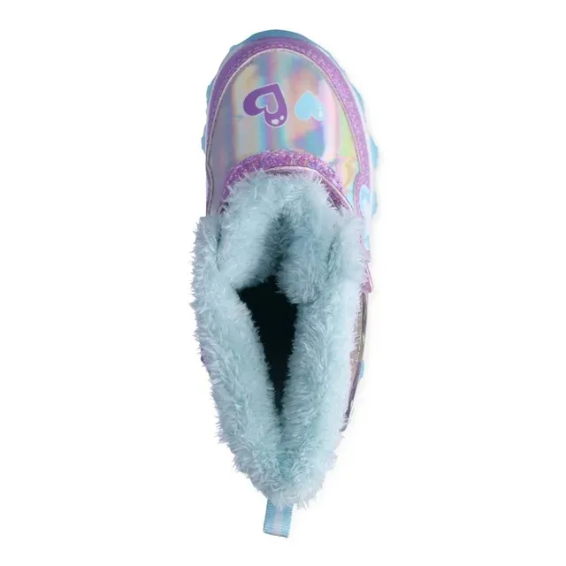 Toddler Girl fleece-lined Light Up Winter Snow Boots